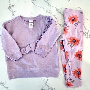 Carter’s Purple Matching Set Size 12 Months